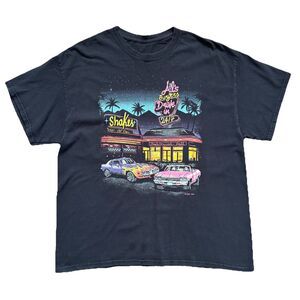 Vintage 80s J. Galt Al’s Burgers Drive-In Graphic T-Shirt XL Faded Black 1984